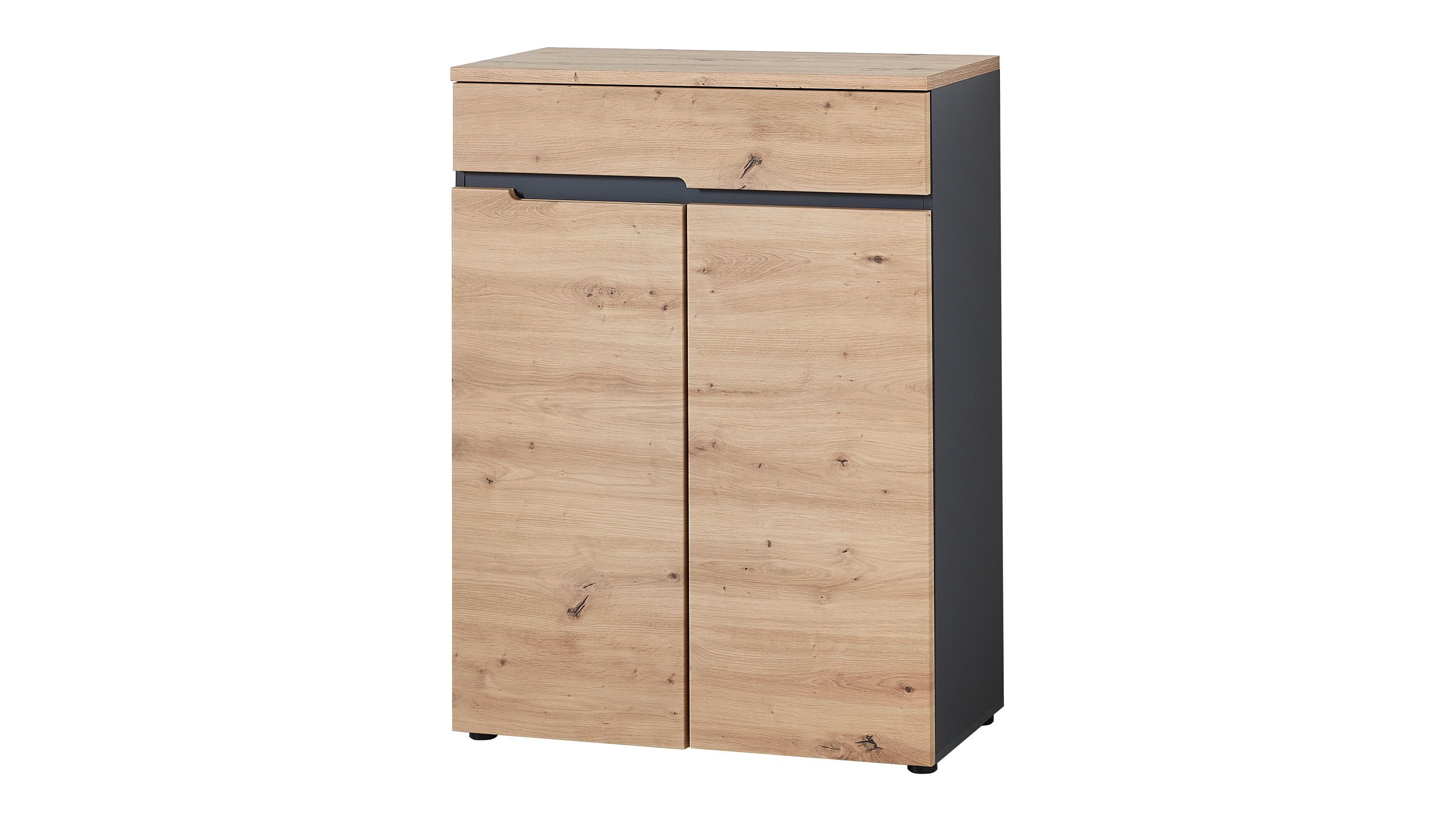 Schuhschrank Artisan Eiche - Graphit 80 cm - MEMPHIS
