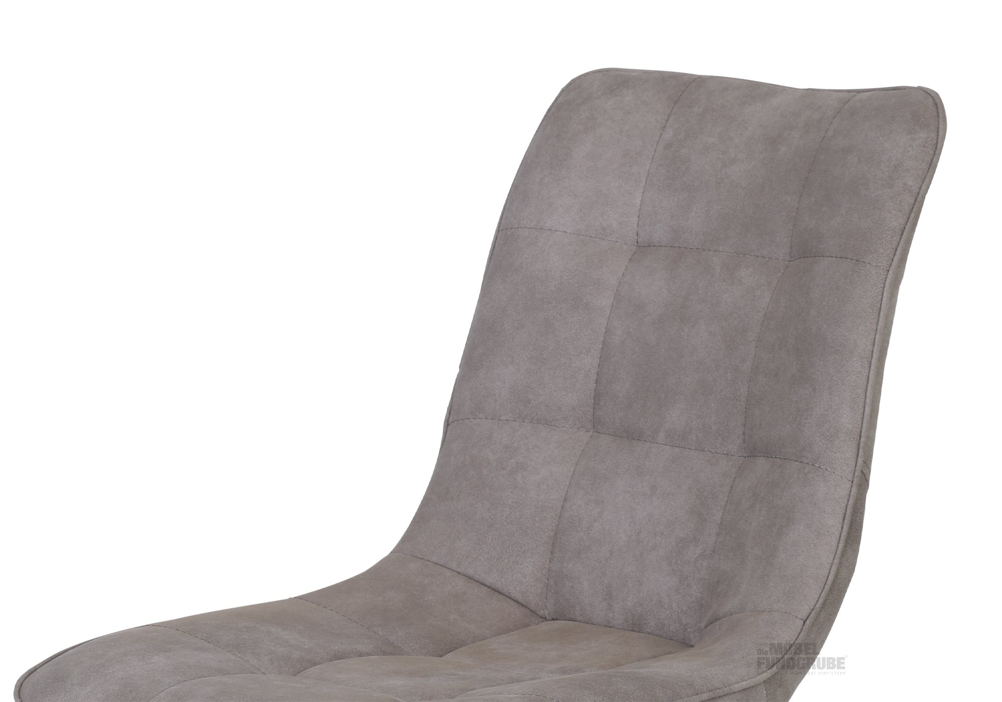 Schwingstuhl vintage grau Freischwinger Microfaser - JENNY