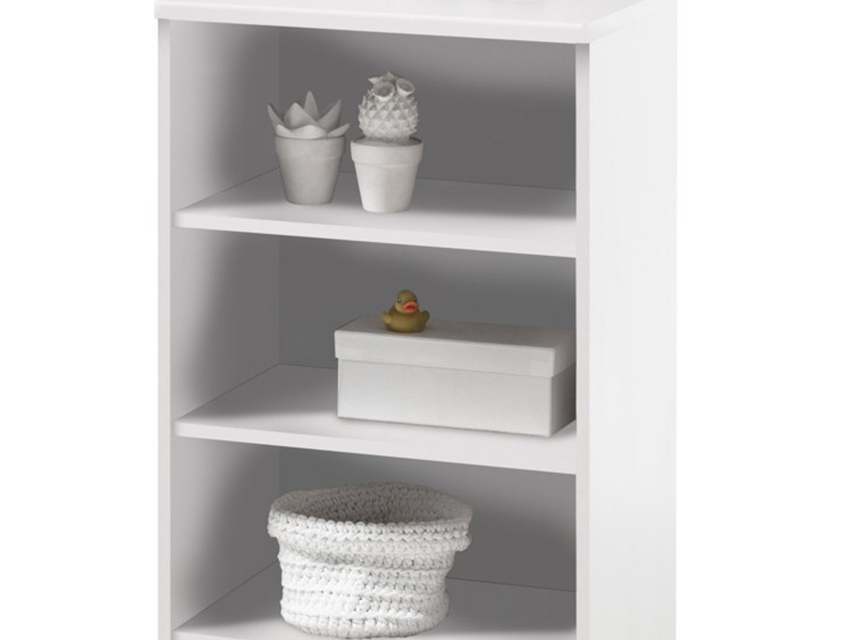 Bücherregal Standregal weiß 54 x 86 cm - 2 Einlegeböden - OPTIMUS