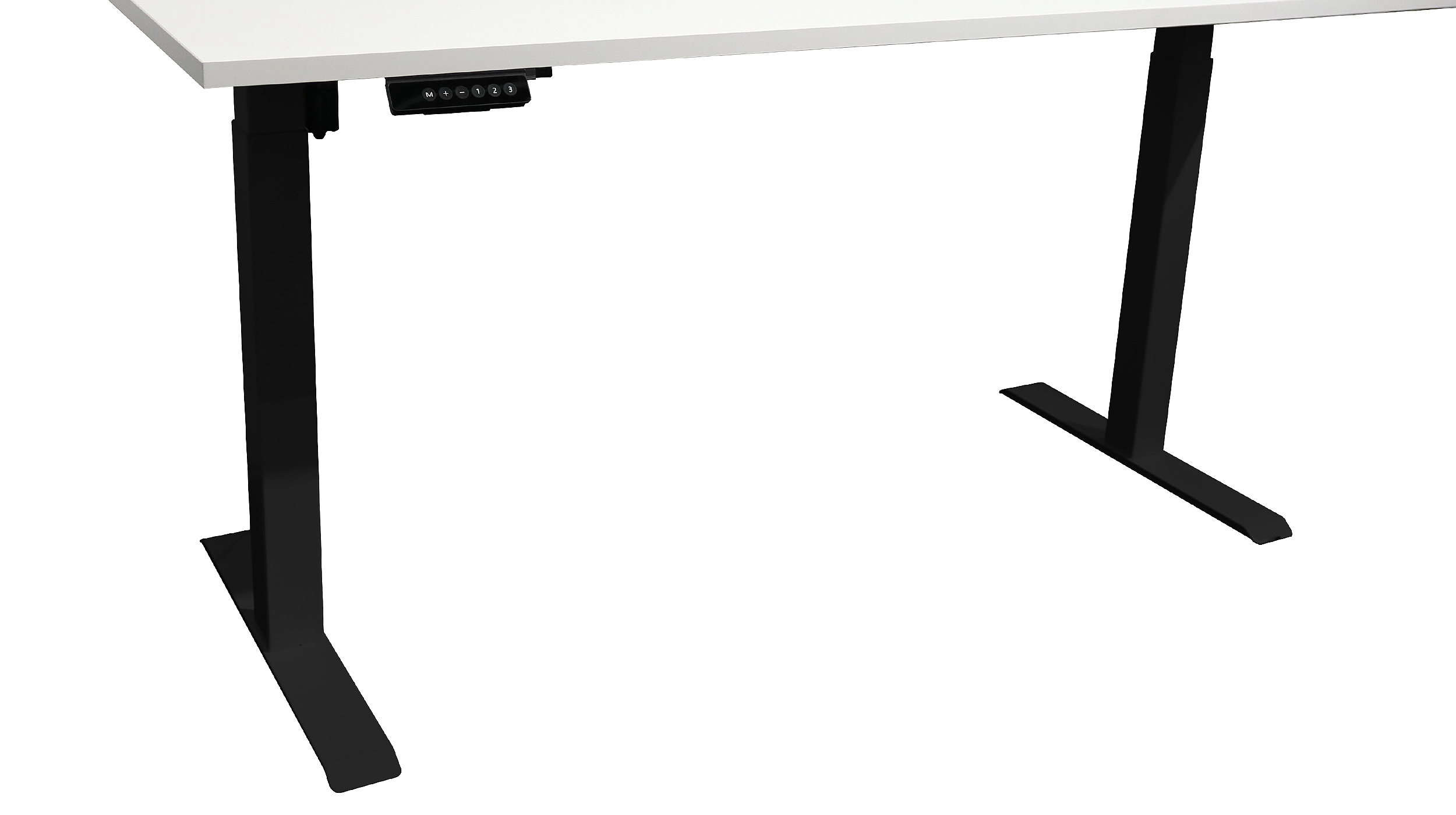 Computerschreibtisch weiß höhenverstellbar 160 cm - BENNY