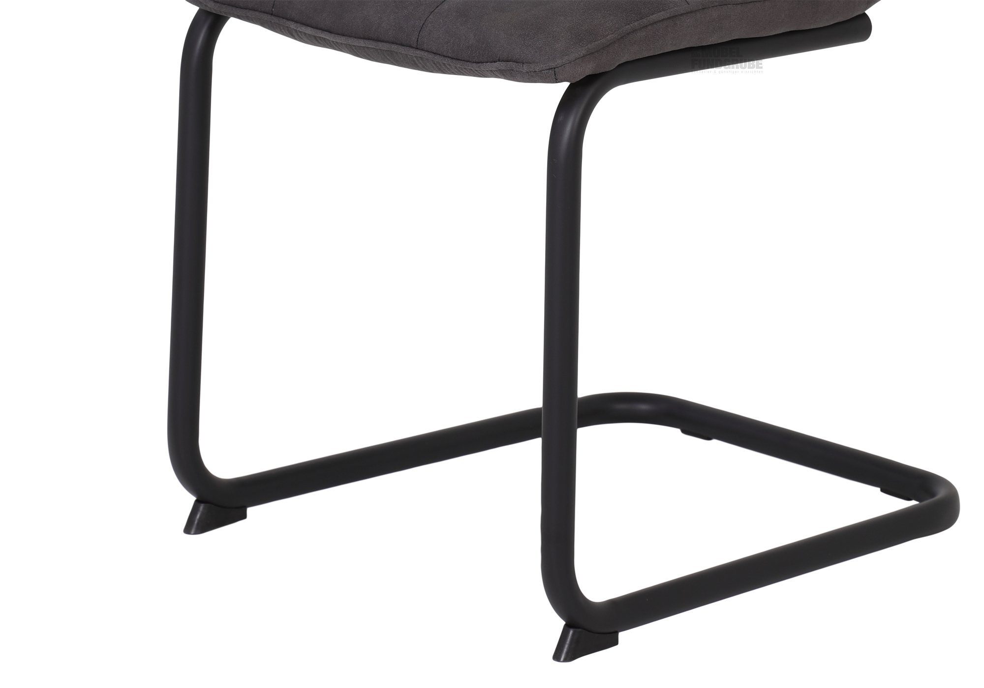 Schwingstuhl anthrazit Freischwinger Microfaser - JENNY