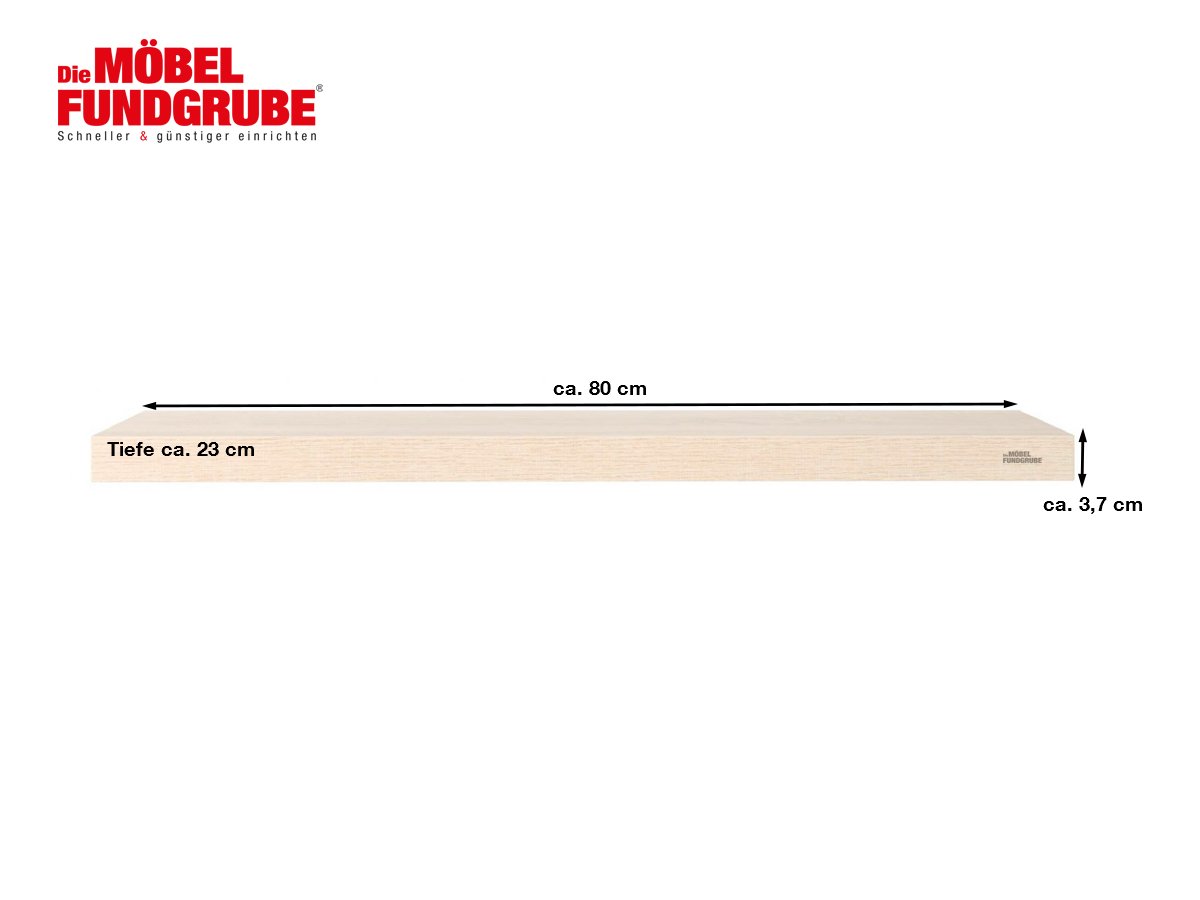 Wandboard Sonoma Eiche 80 cm - SHELVY