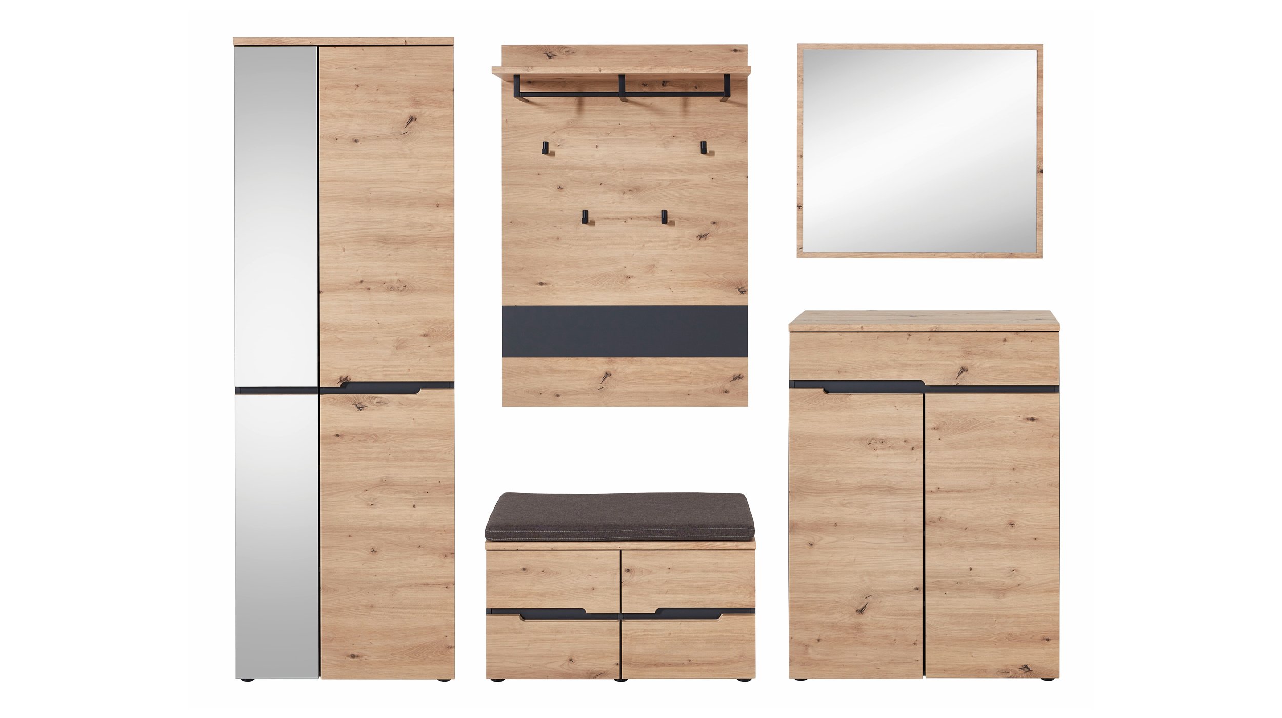 Wandspiegel Artisan Eiche 80 x 70 cm - MEMPHIS