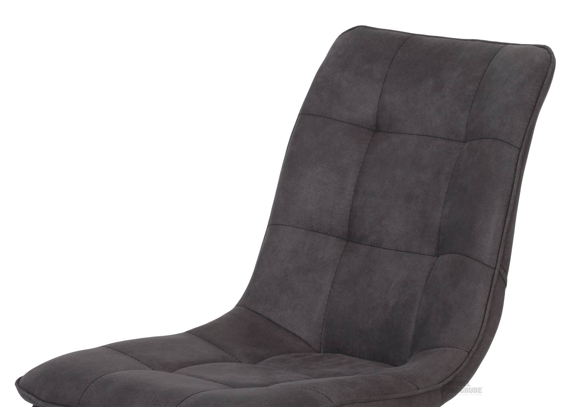 Schwingstuhl anthrazit Freischwinger Microfaser - JENNY