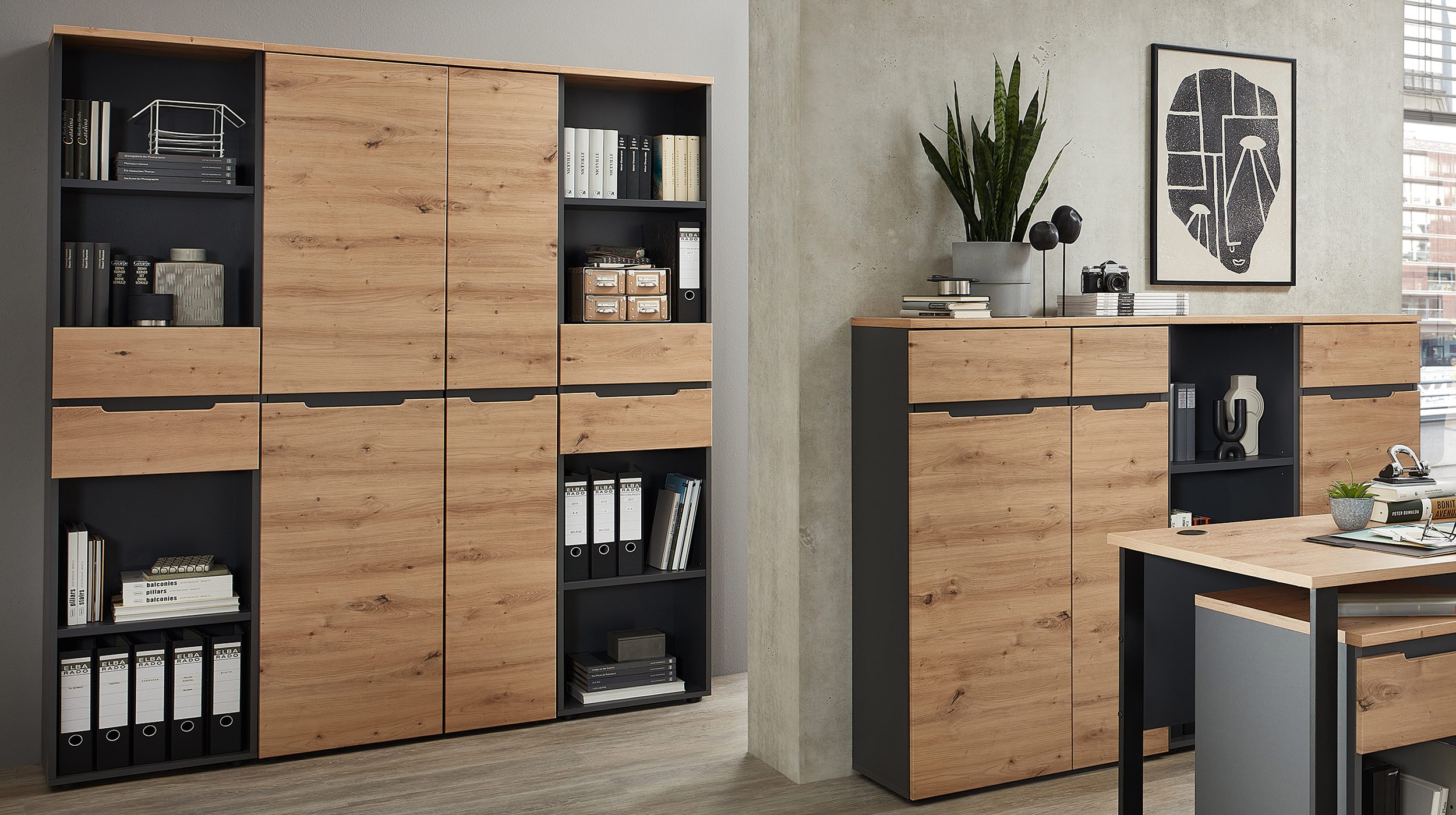 Mehrzweckschrank Artisan Eiche 75 x 197 cm - MEMPHIS