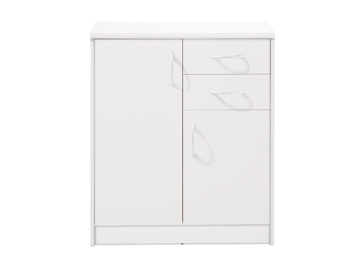 Kommode mit 2 Schubladen weiß 74 cm - OPTIMUS