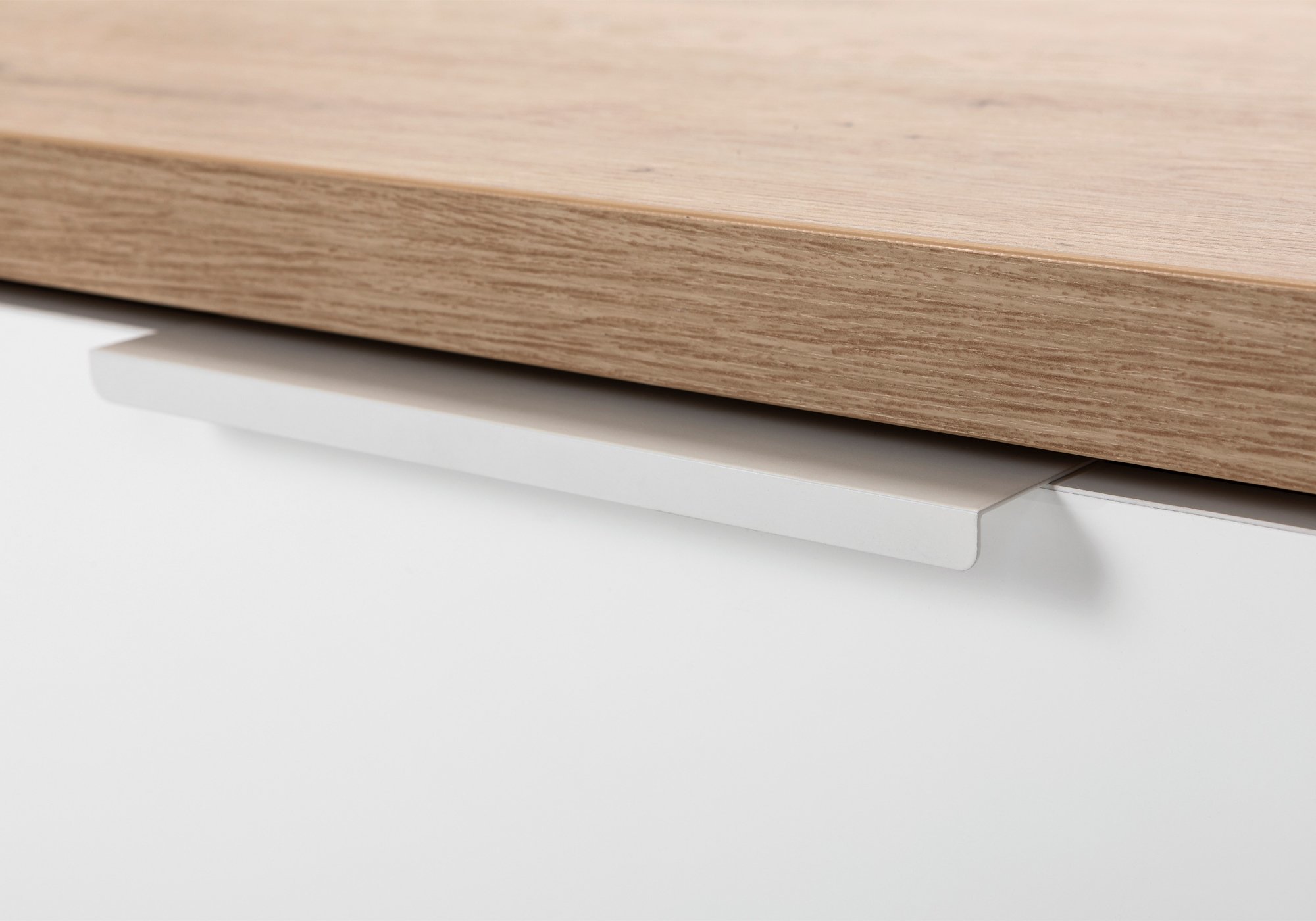 Sideboard Artisan Eiche - weiß hochglanz 171 cm - MUNDI