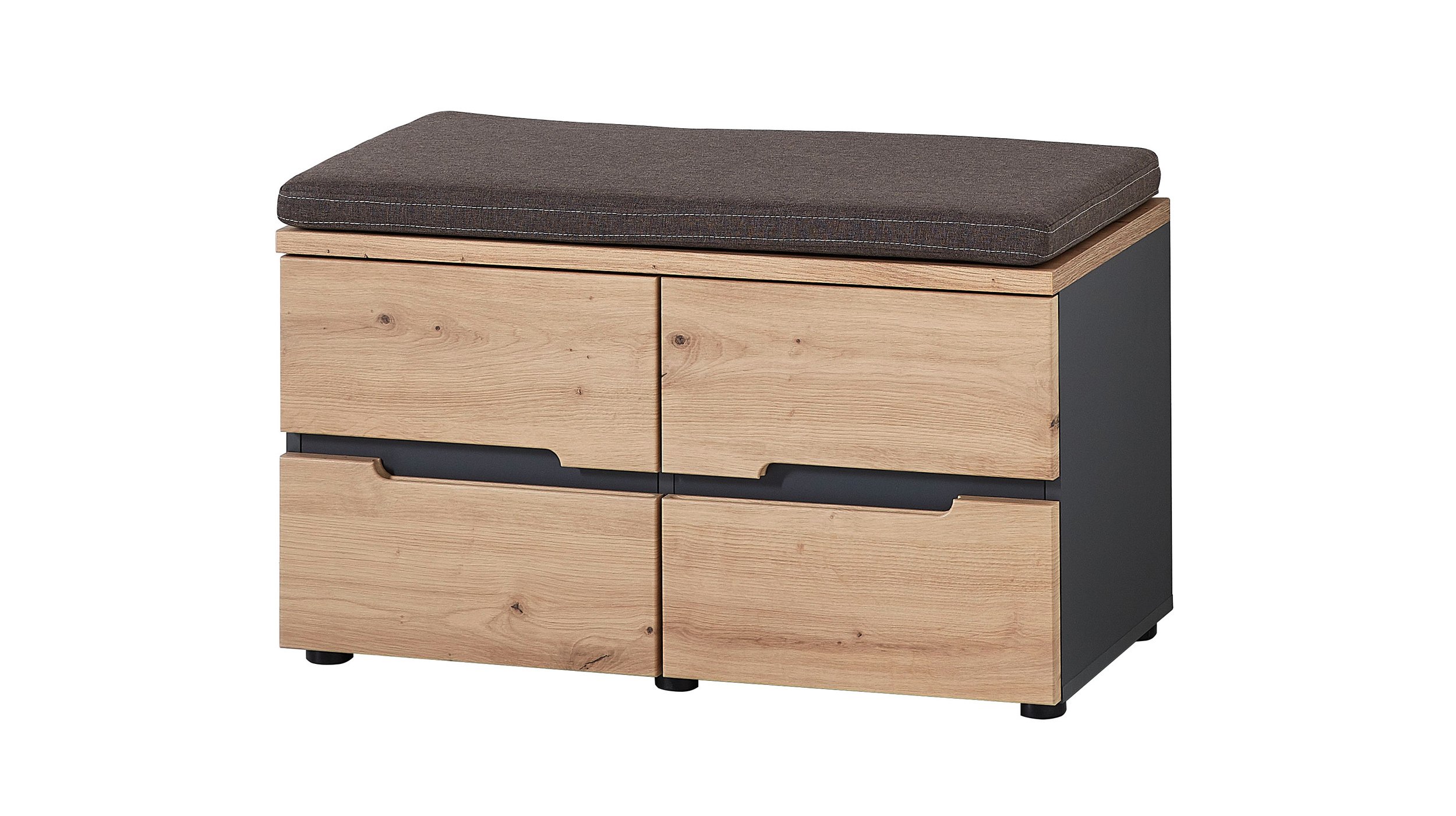 Garderobenbank Artisan Eiche - Graphit 80 cm - MEMPHIS