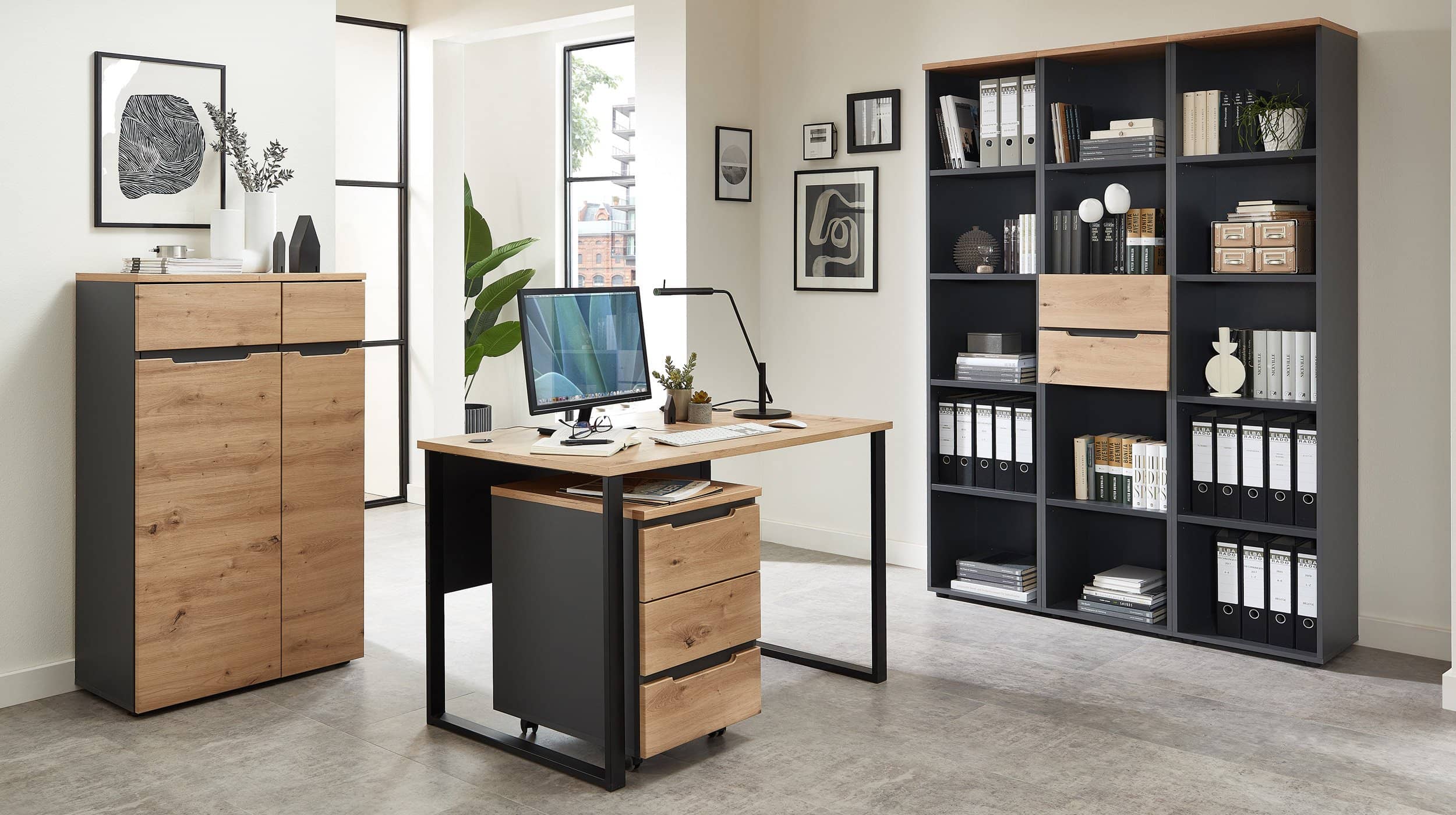Mehrzweckschrank Artisan Eiche 122 cm - MEMPHIS