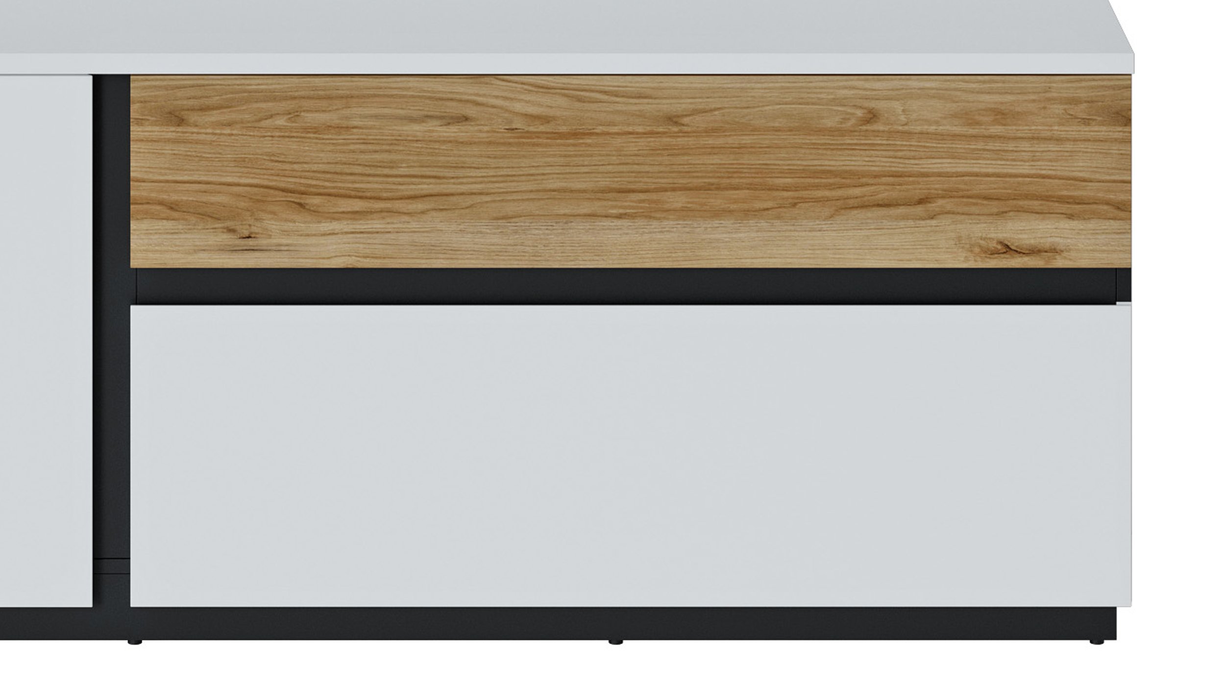 TV - Lowboard alpinweiß Catania Eiche 160 cm - NOVENA