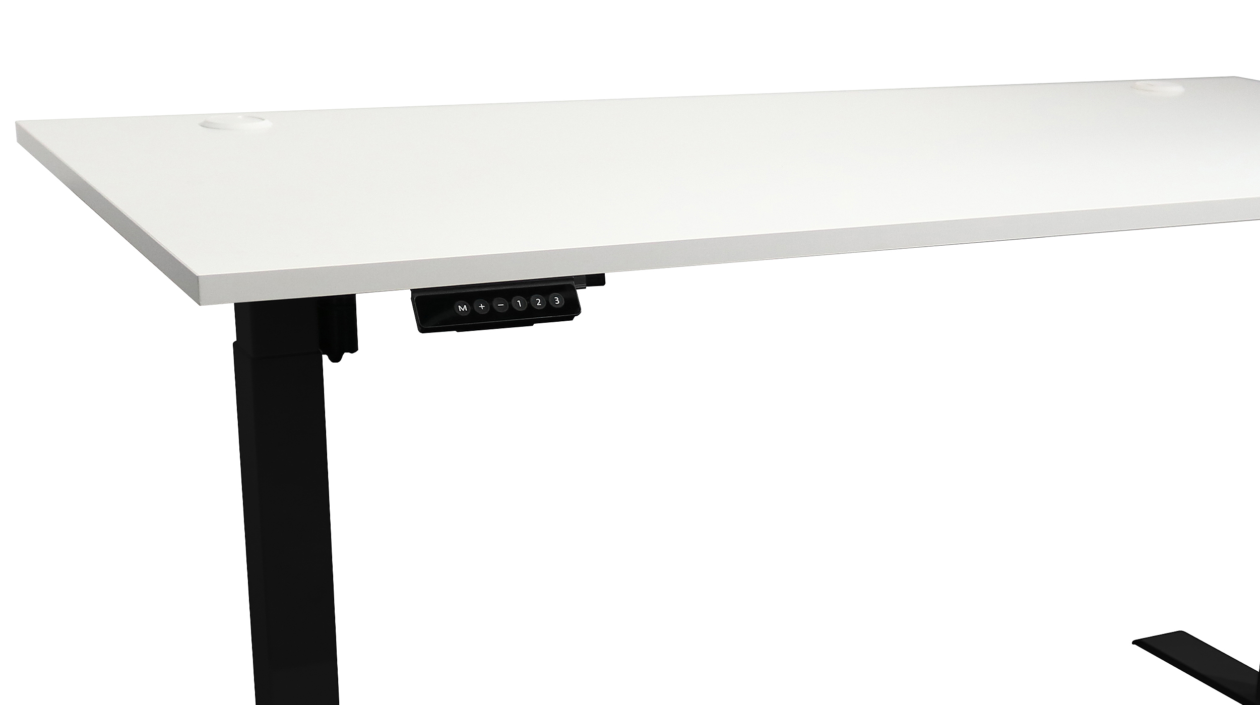 Computerschreibtisch weiß höhenverstellbar 160 cm - BENNY