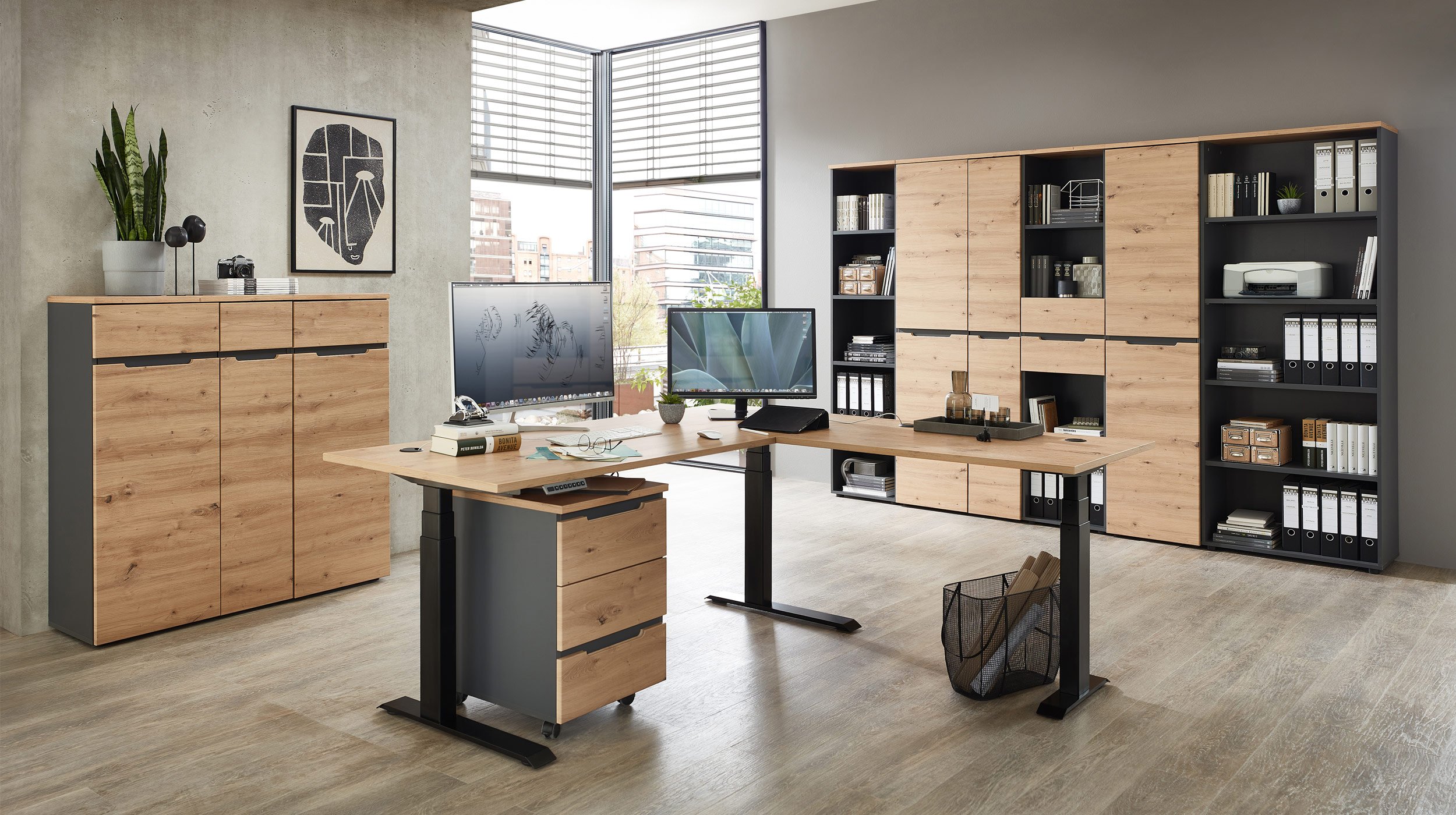 Mehrzweckschrank Artisan Eiche 75 x 197 cm - MEMPHIS