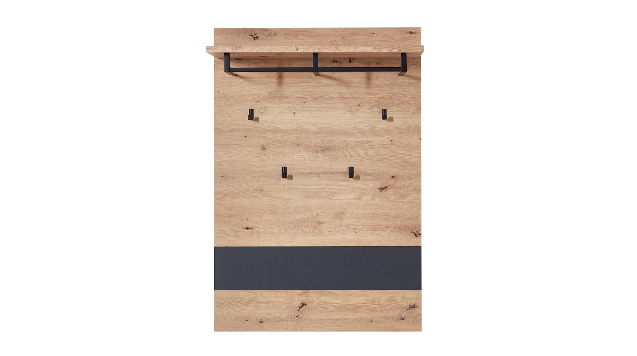 Wandgarderobe Paneel  Artisan Eiche - Graphit - MEMPHIS