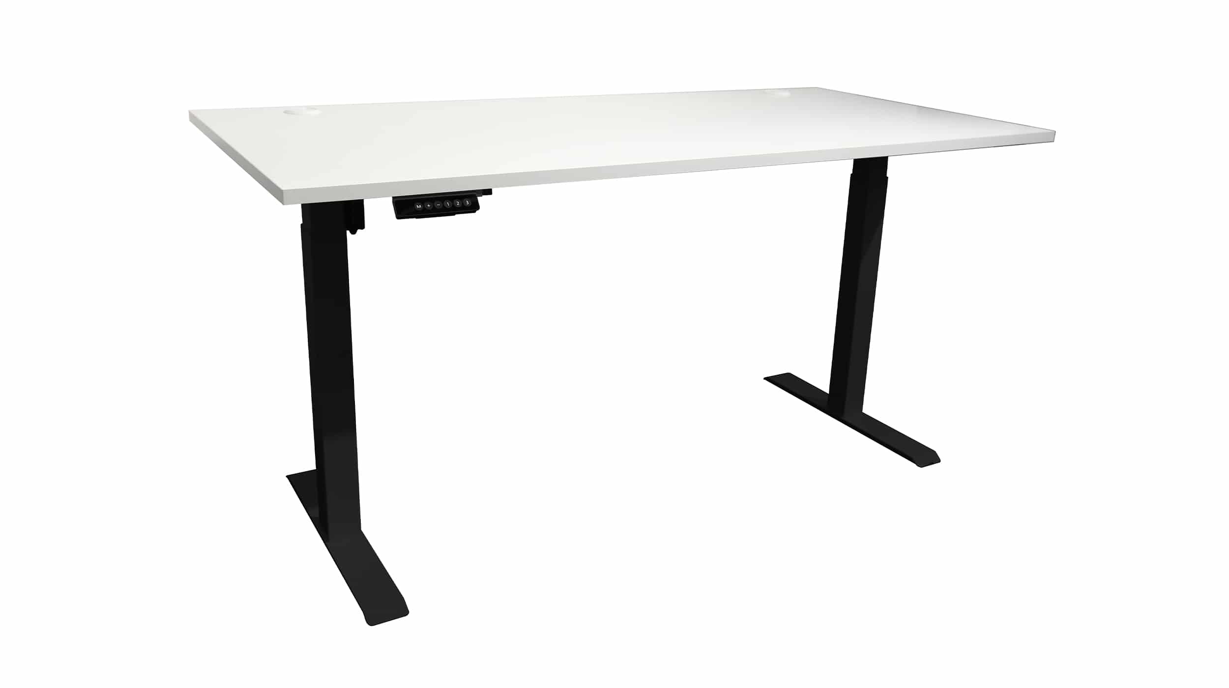 Computerschreibtisch weiß höhenverstellbar 160 cm - BENNY