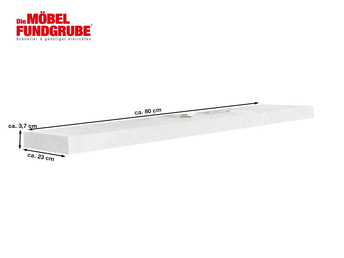 Wandboard Betonoptik 80 cm - SHELVY