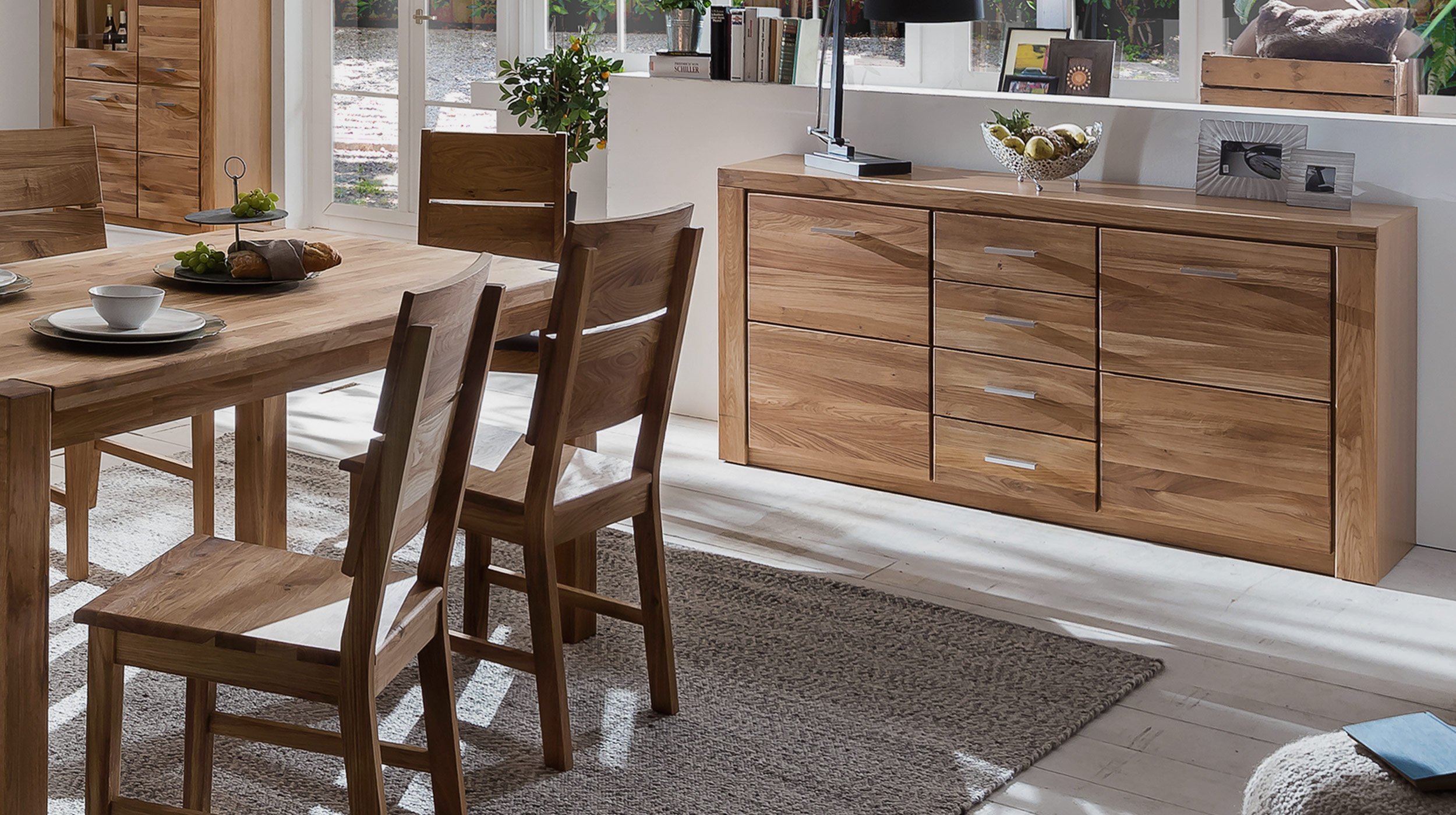 Sideboard Wildeiche teilmassiv geölt 159 cm - FREYJA