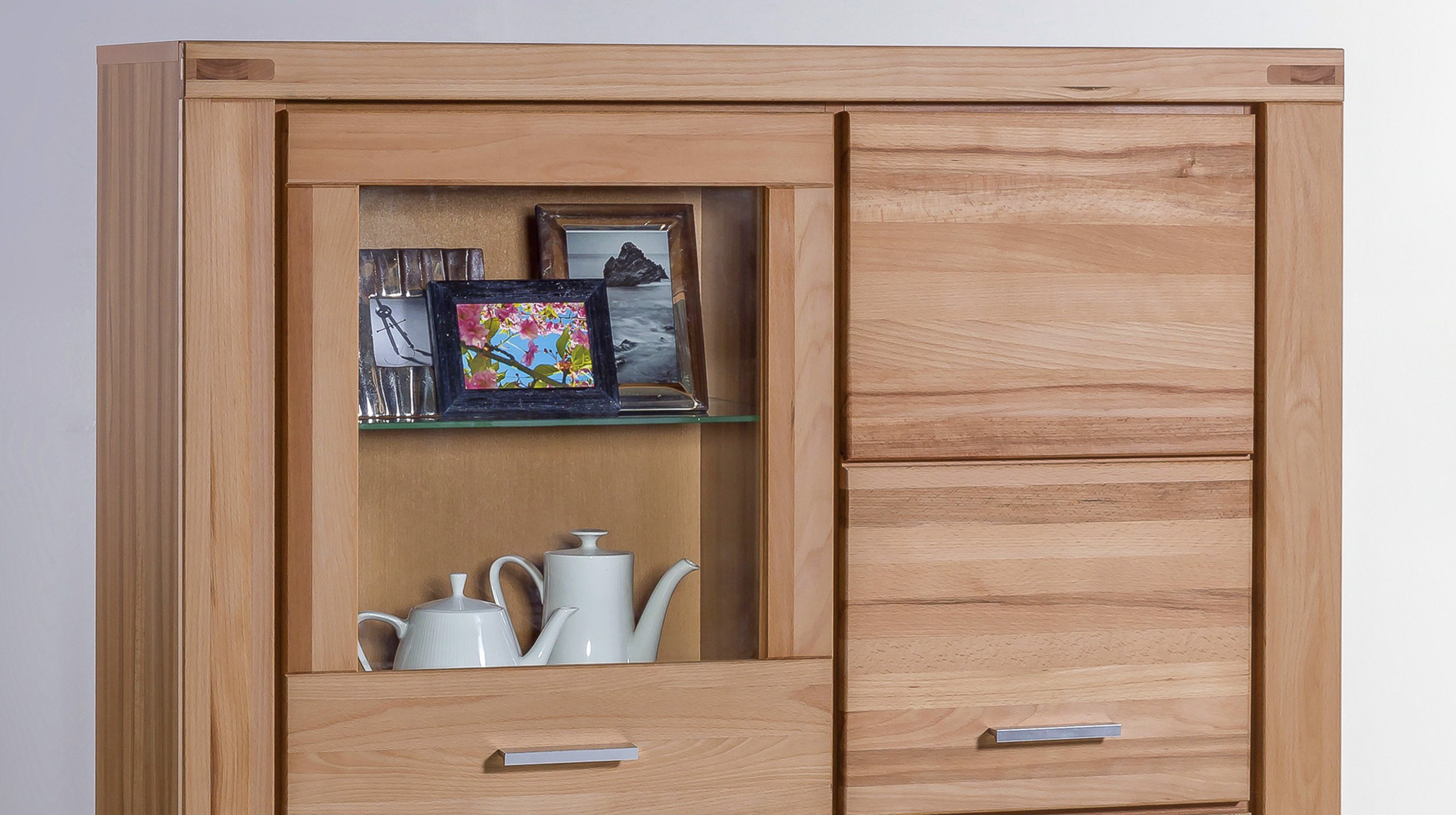 Highboard Kernbuche teilmassiv geölt 108 cm - FREYJA