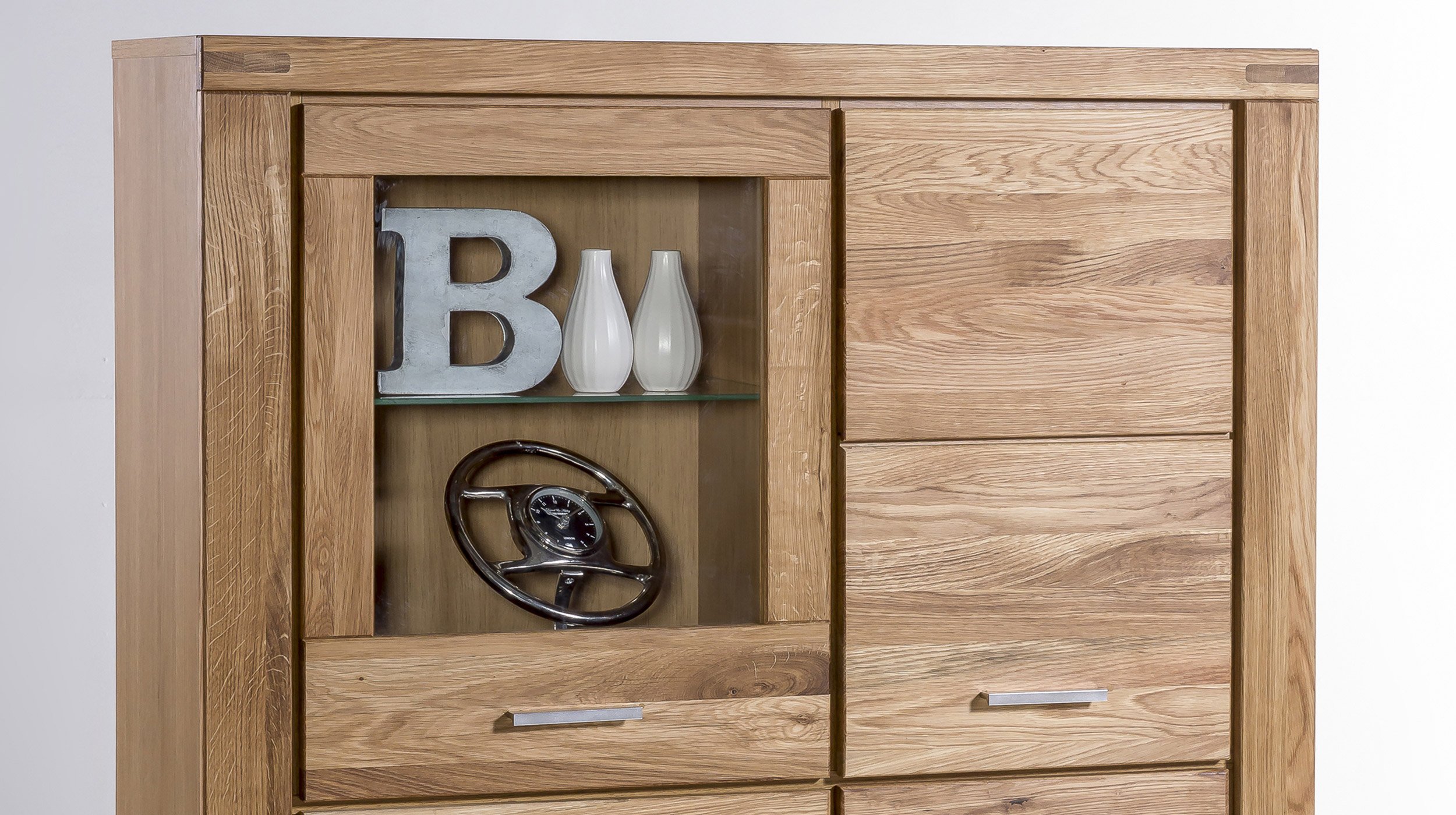 Highboard Wildeiche teilmassiv geölt 108 cm - FREYJA