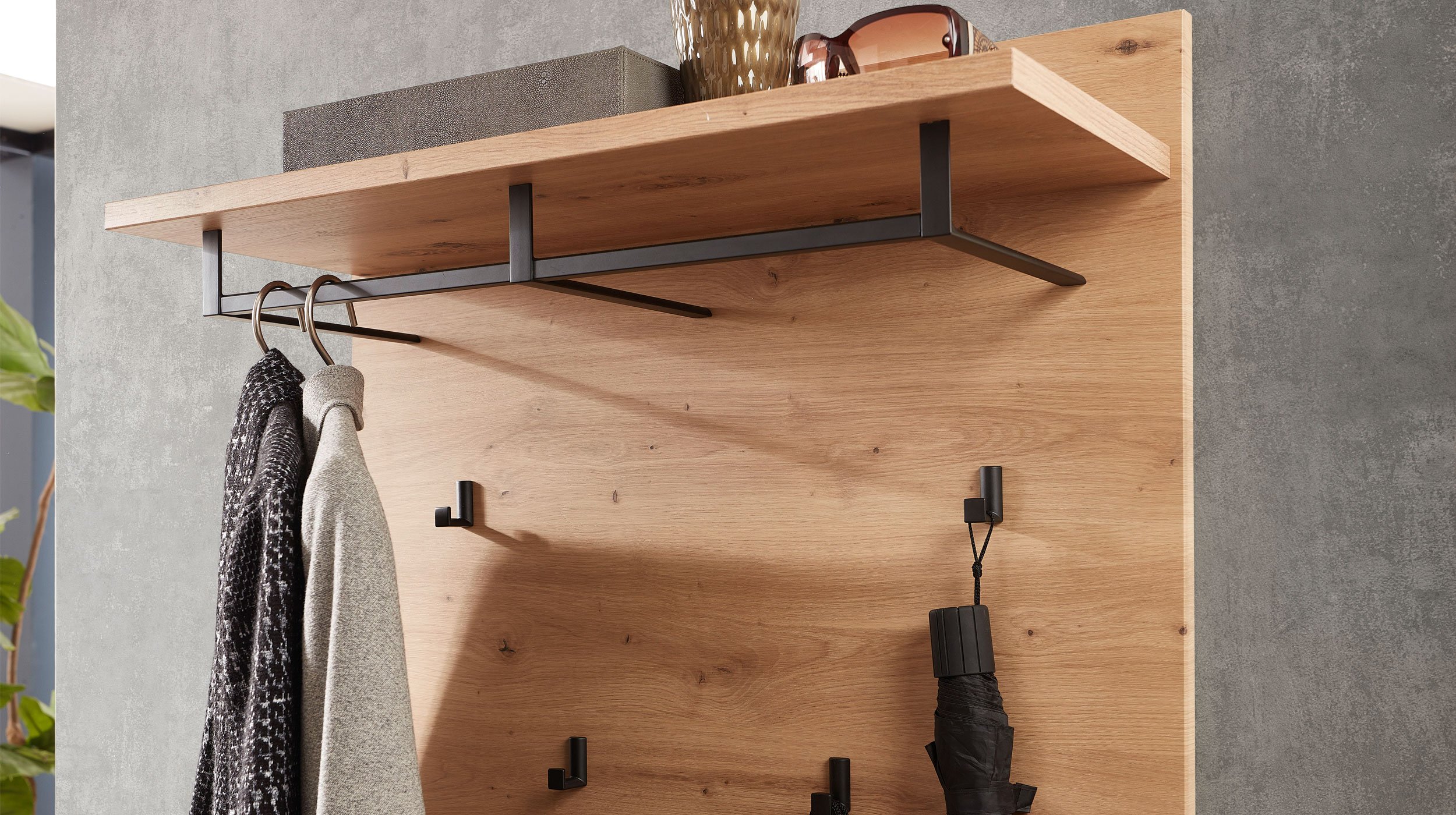 Wandgarderobe Paneel Artisan Eiche 80 x 118 cm - MEMPHIS