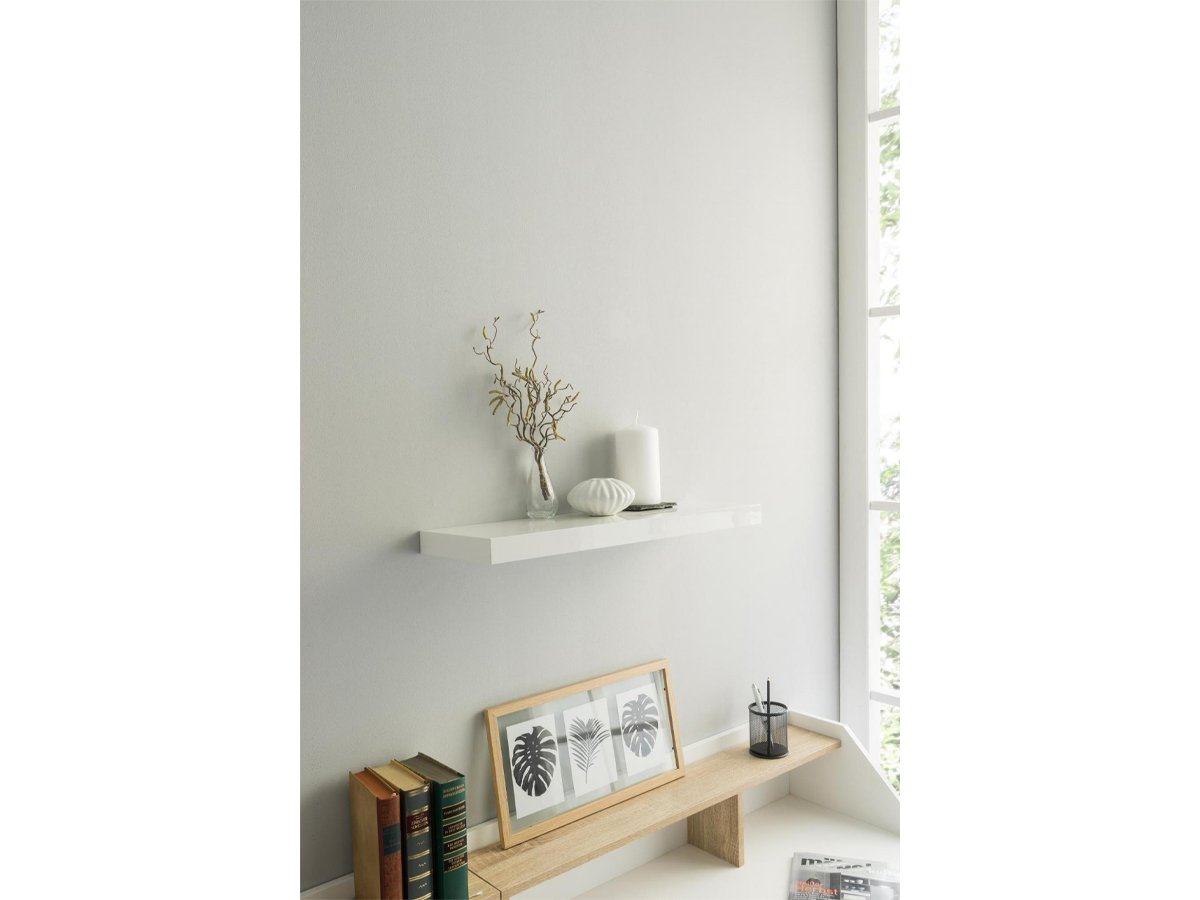 Wandboard Weiß hochglanz 60 cm  - SHELVY