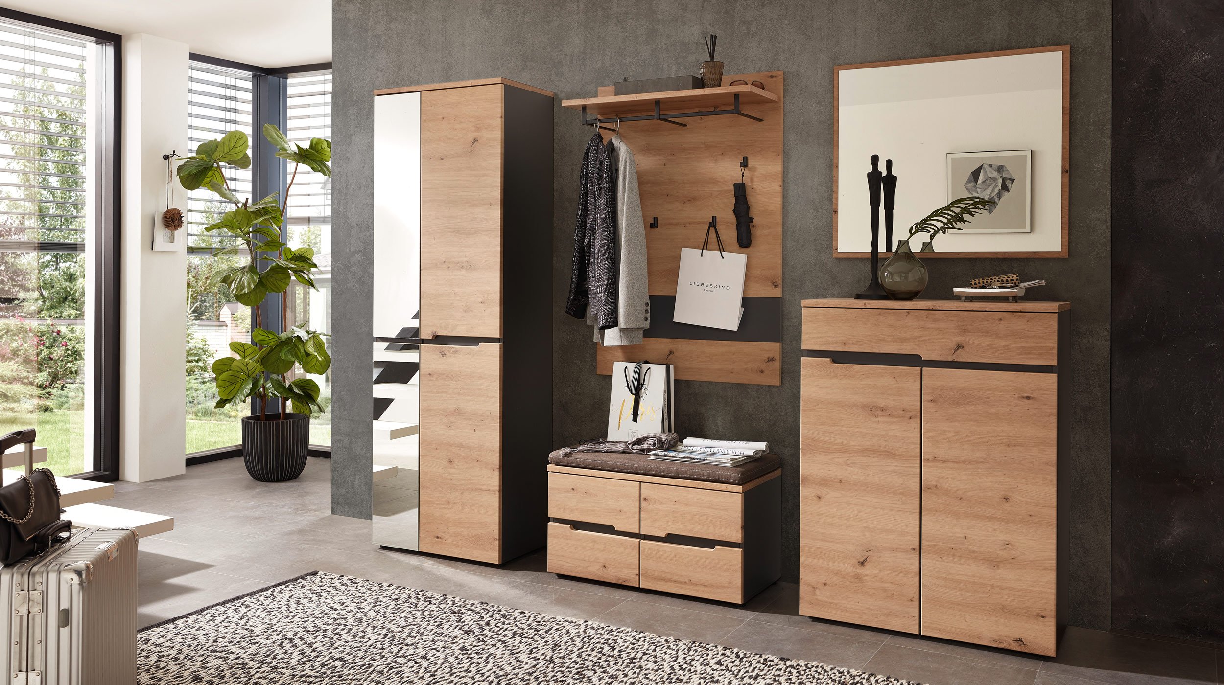 Wandspiegel Artisan Eiche 80 cm  x 2 cm - MEMPHIS