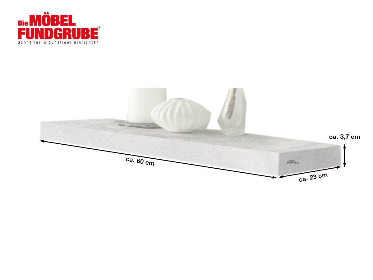 Wandboard Betonoptik 60 cm - SHELVY